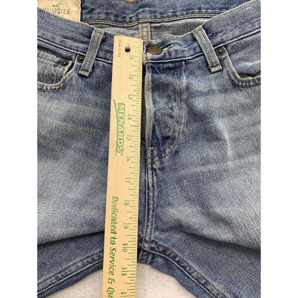 Hollister Denim Jeans Men's 32X32 Blue Button Fly Factory Destroyed Distressed - Picture 5 of 16